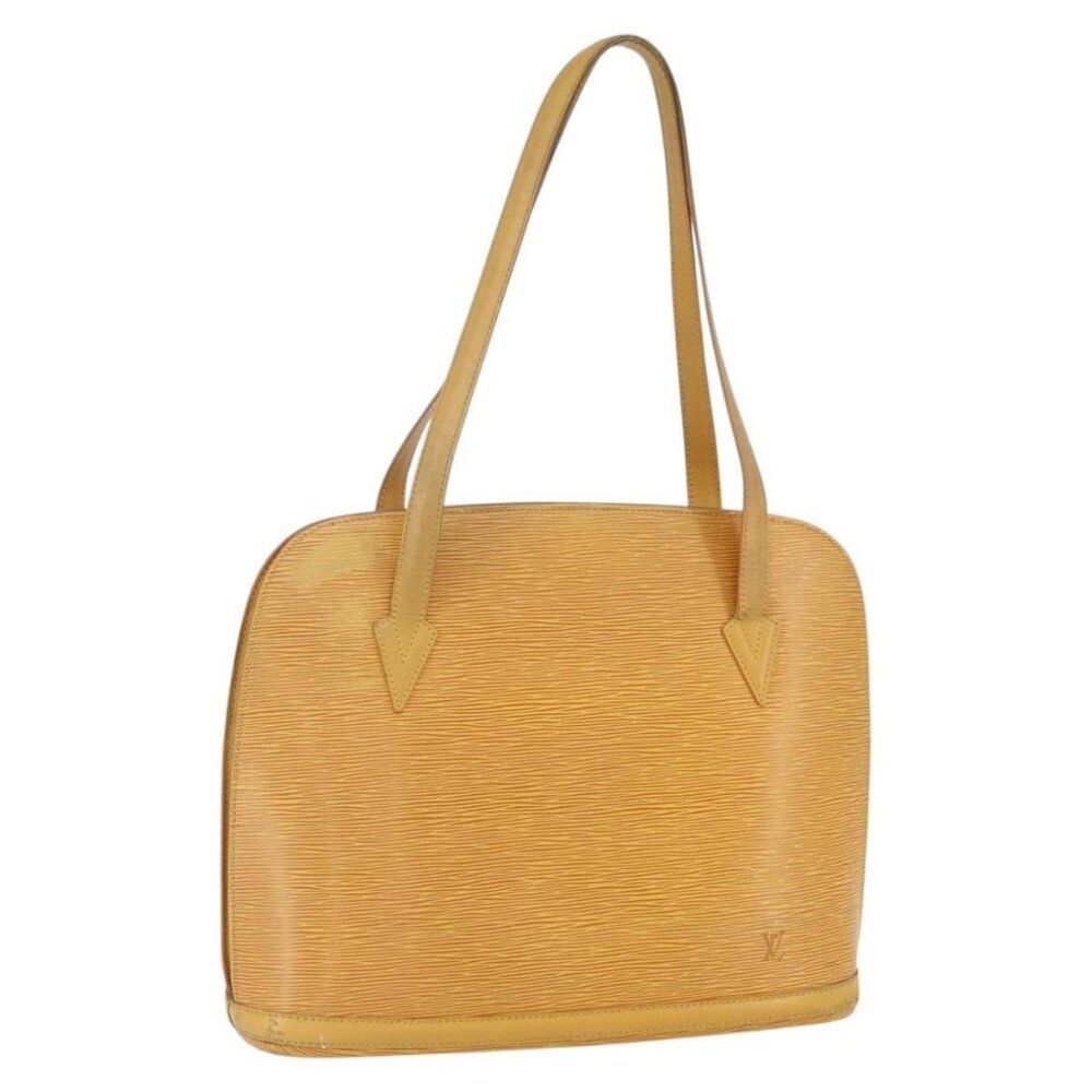 Authentic LOUIS VUITTON Epi Lussac Shoulder Bag Yellow M52289 LV
